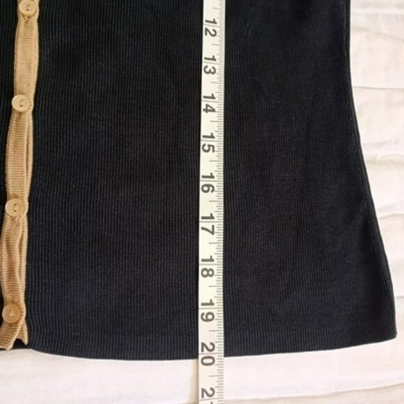 Set Gray Puff Sleeve Sweater & Ann Taylor LOFT Black Silk Cardigan Womens - Picture 15 of 16